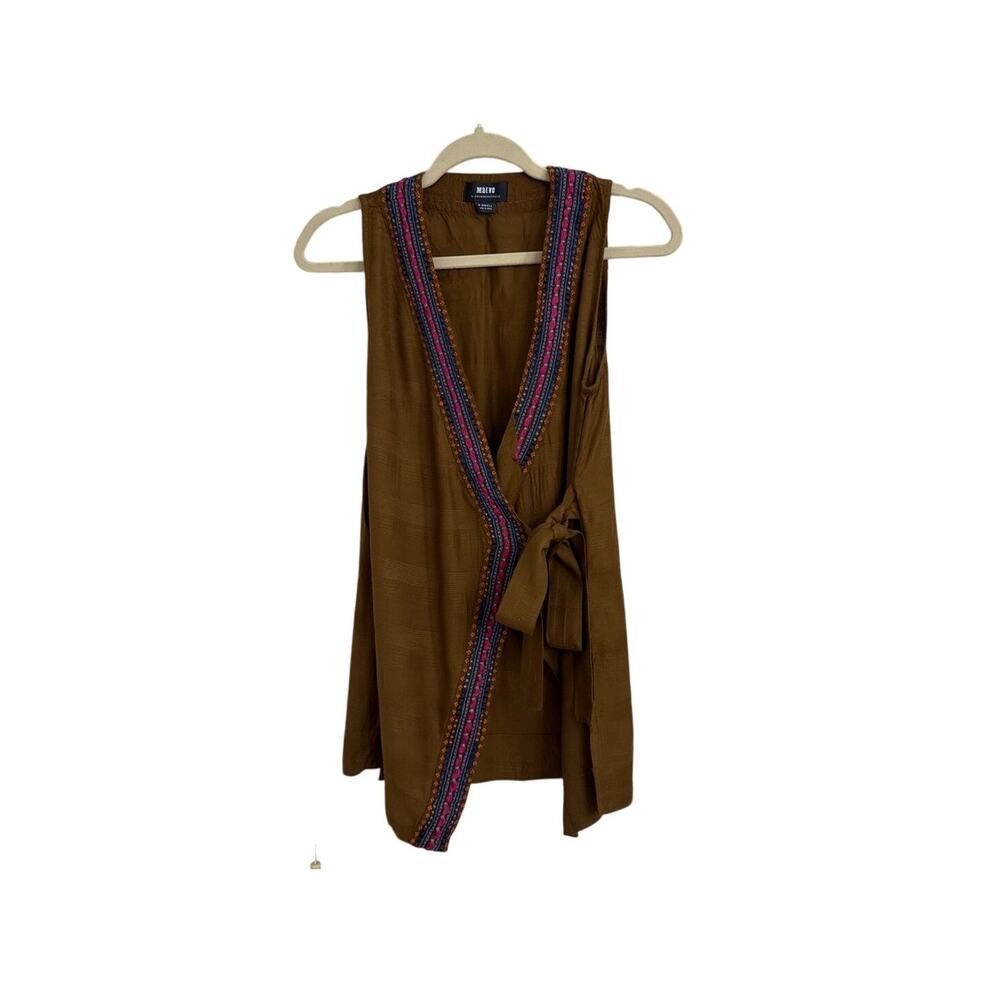 Anthropologie Maeve Liviana Sleeveless Indie Festival Boho Wrap Top X Small